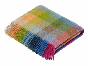 Harlequin Check Pure New Wool Throw - Tutti Frutti