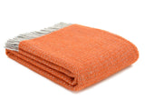 Illusion Pure New Wool Throw - Pumpkin