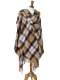 Tartan Lambswool Shawl - Camel Stewart