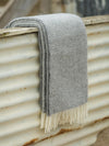 Illusion Pure New Wool Throw - Grey