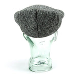 Herringbone Harris Tweed Flat Cap - Grey