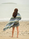 Random Stripe Celtic Weave Recycled Wool Throw