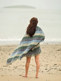 Random Stripe Celtic Weave Recycled Wool Throw