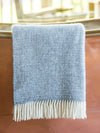 Illusion Pure New Wool Throw - Grey