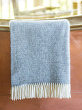 Illusion Pure New Wool Throw - Grey