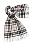 Tartan Lambswool Scarf - Grey Thompson