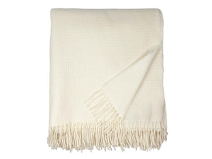 Clova Merino Lambswool Throw - Snowcap