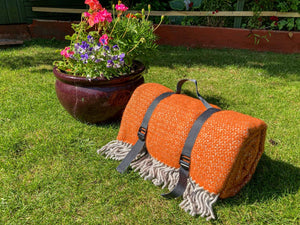 Illusion Waterproof Polo Picnic Blanket - Pumpkin