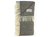 Herringbone 100% British Wool Throw - Blackthorn