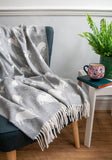 Hare Merino Lambswool Throw - Grey