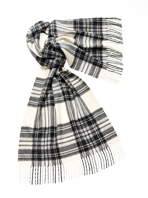 Tartan Lambswool Scarf - Dress Grey Stewart