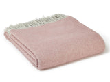Dartmoor Reversible Pure New Wool Throw - Sunken Pink