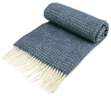 Illusion Pure New Wool Throw - Blue Slate