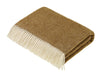 Herringbone Shetland Pure New Wool Throw - Gold