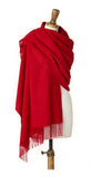 Plain Lambswool Scarf - Red Scarlet