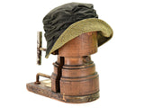 Tweed Wax Cloche Hat - Green/Olive