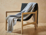 Dartmoor Reversible Pure New Wool Throw - Blue Mist