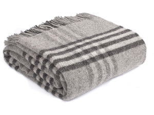 Hex XL Pure New Wool Throw - Charcoal
