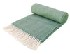 Herringbone Pure New Wool Throw - Sea Green