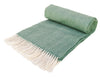 Herringbone Pure New Wool Throw - Sea Green