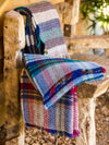 Large Checked Random Recycled Wool Blanket