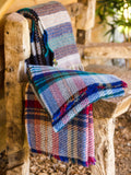 Large Checked Random Recycled Wool Blanket